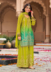 Lime Green Ombre Suit Set